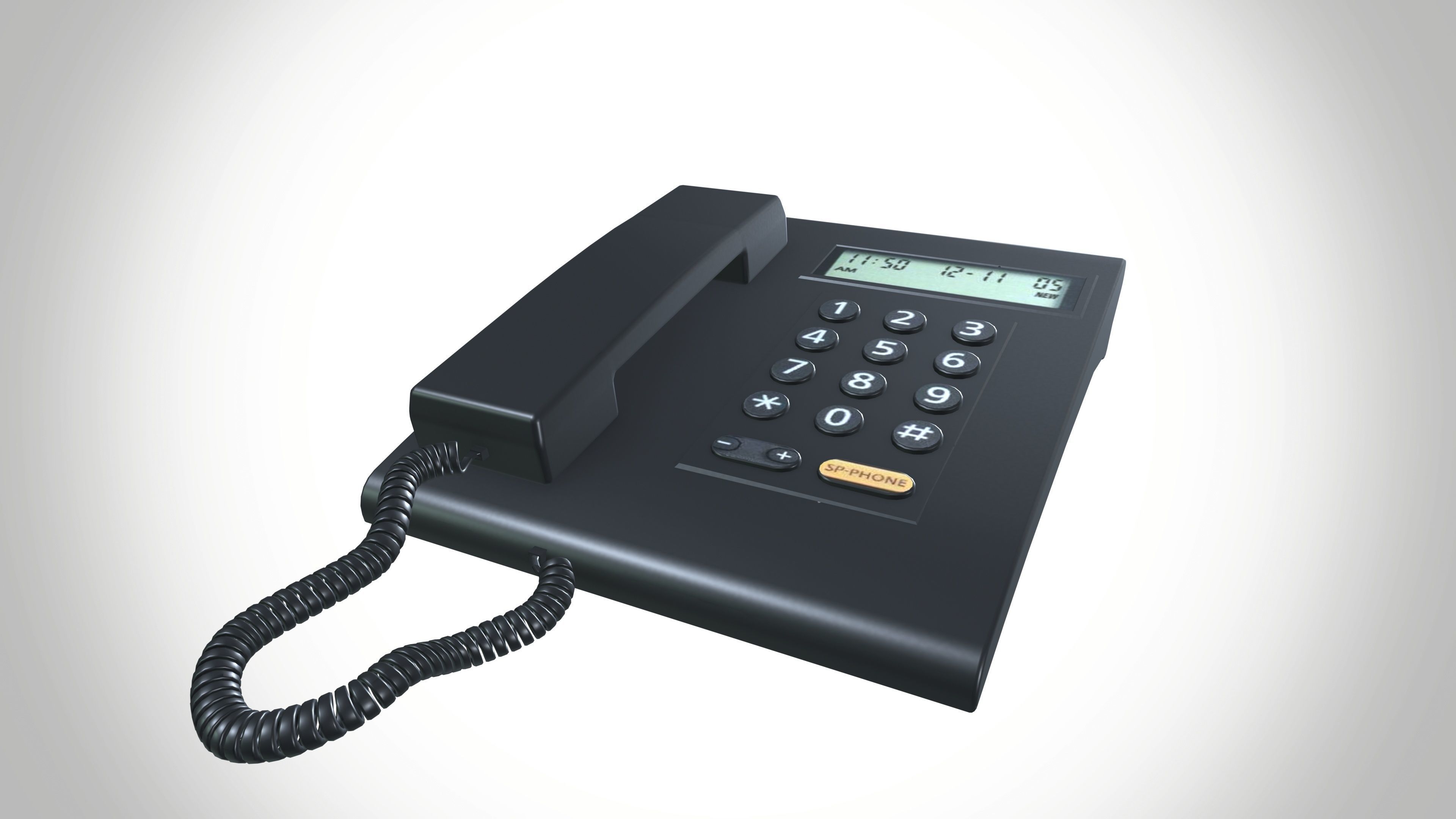 Panasonic Telephone Low-poly 3D model_8