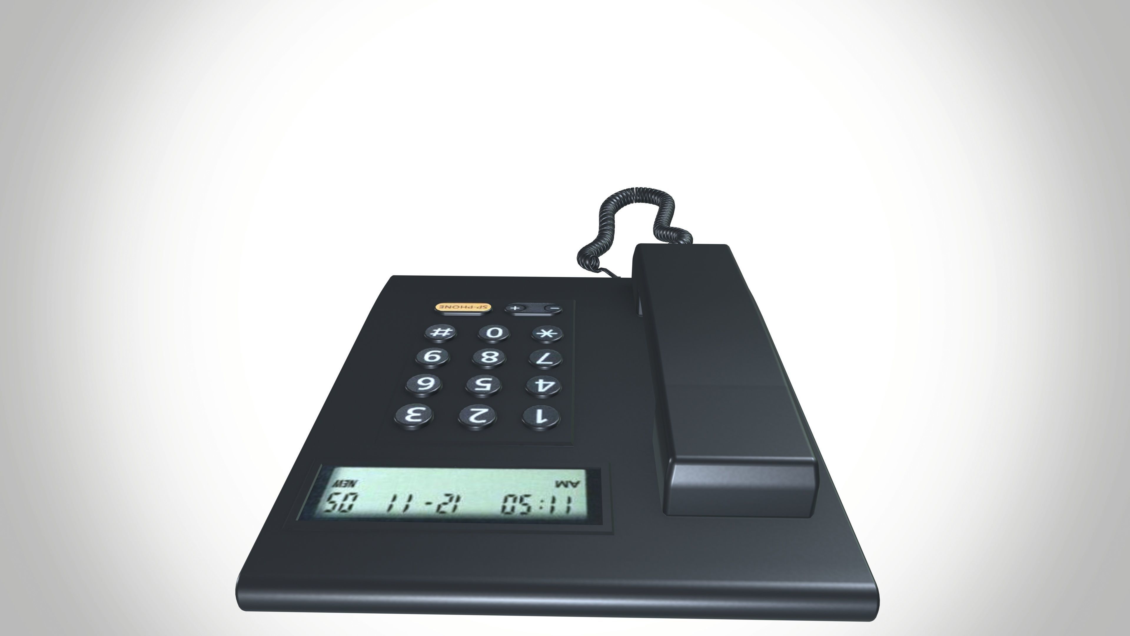 Panasonic Telephone Low-poly 3D model_7