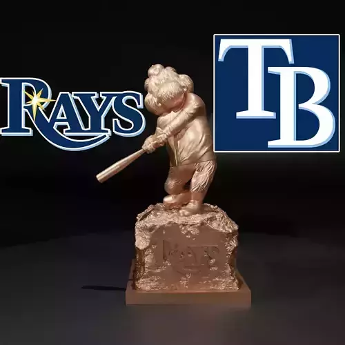 MLB - TAMPA BAY RAYS BASEBALL STATUE DESTOP - 3D PRINT