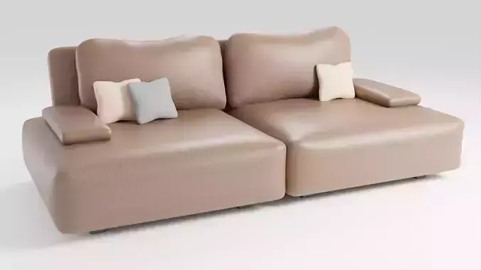 Italian designer sofa made of leatherette