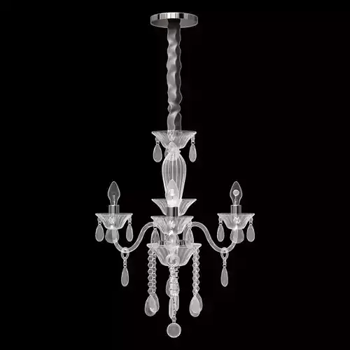 Ideal Lux TIEPOLO  3-Flg Barock Kristall Transparent 034706 3D model