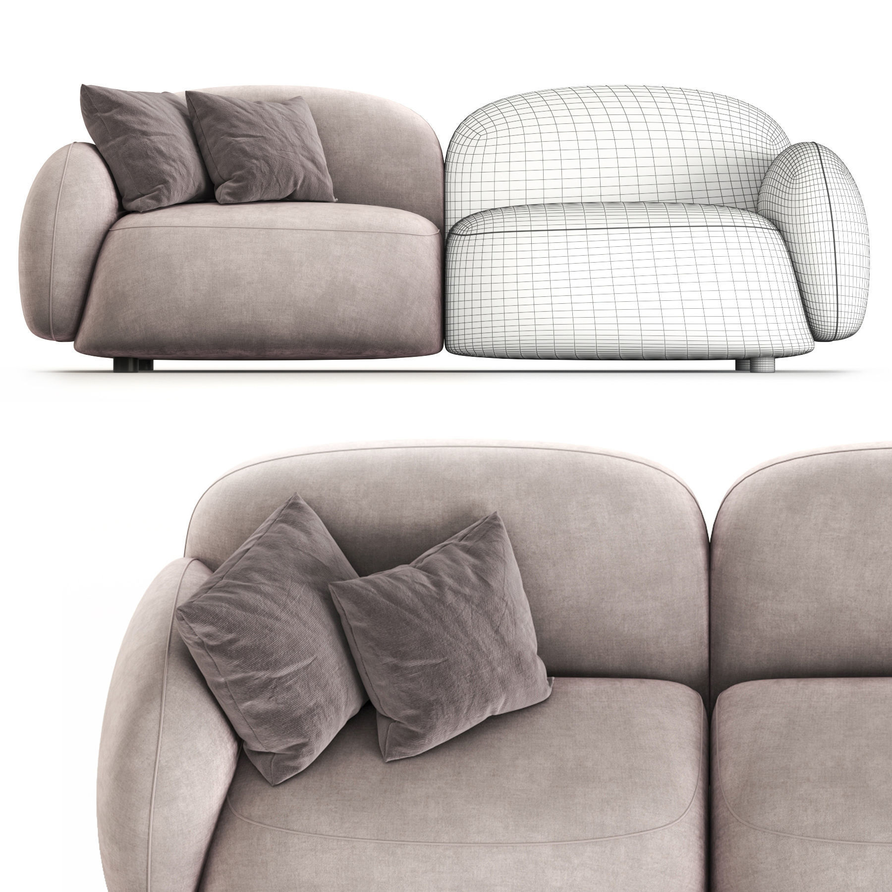 Sundae Sofa 3D model_3