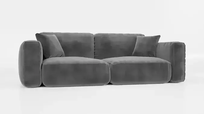 Modern Sofa - Tutorial Included 3D model
