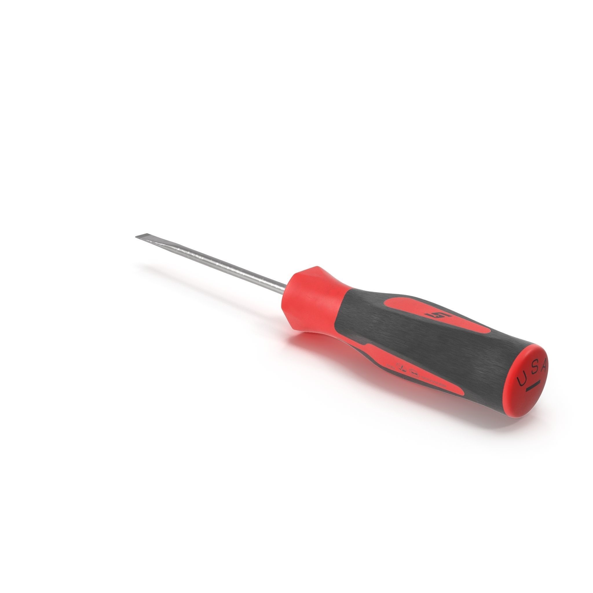 Flat Tip 3 16 Instinct MiniTip SoftGrip Red Screwdriver SGD304BR Low-poly 3D model_6