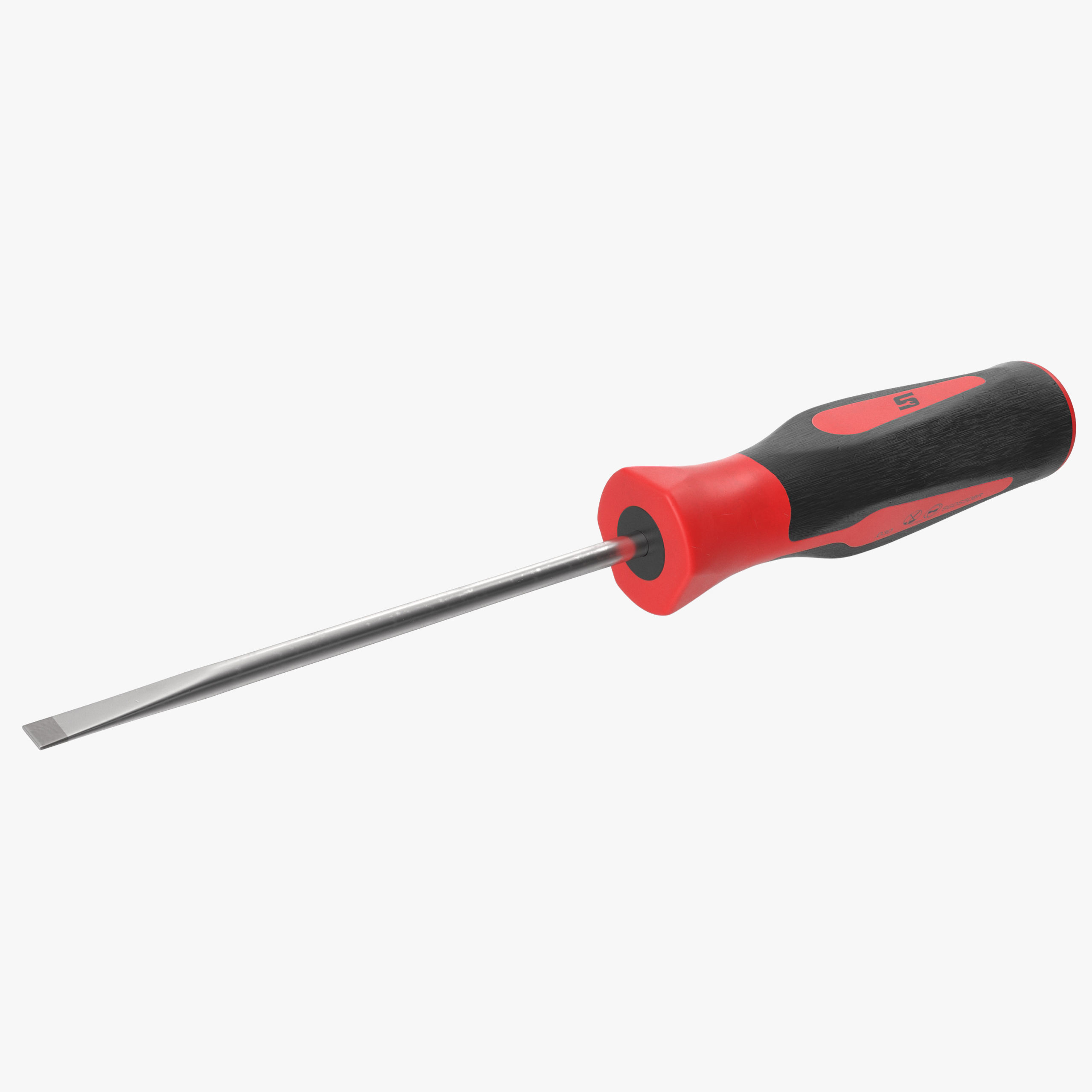 Flat Tip 3 16 Instinct MiniTip SoftGrip Red Screwdriver SGD304BR Low-poly 3D model_13