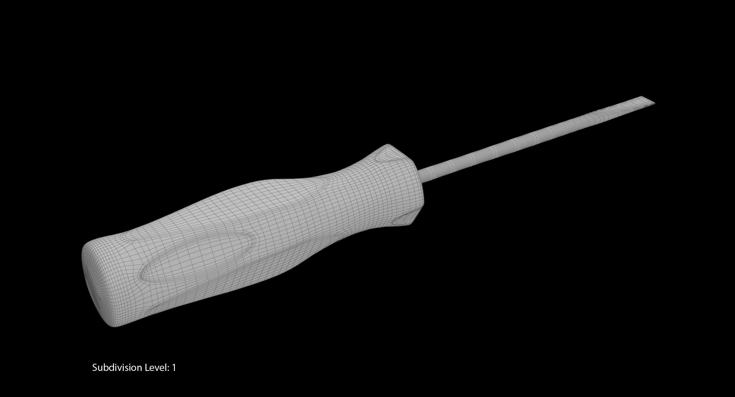 Flat Tip 3 16 Instinct MiniTip SoftGrip Red Screwdriver SGD304BR Low-poly 3D model_17