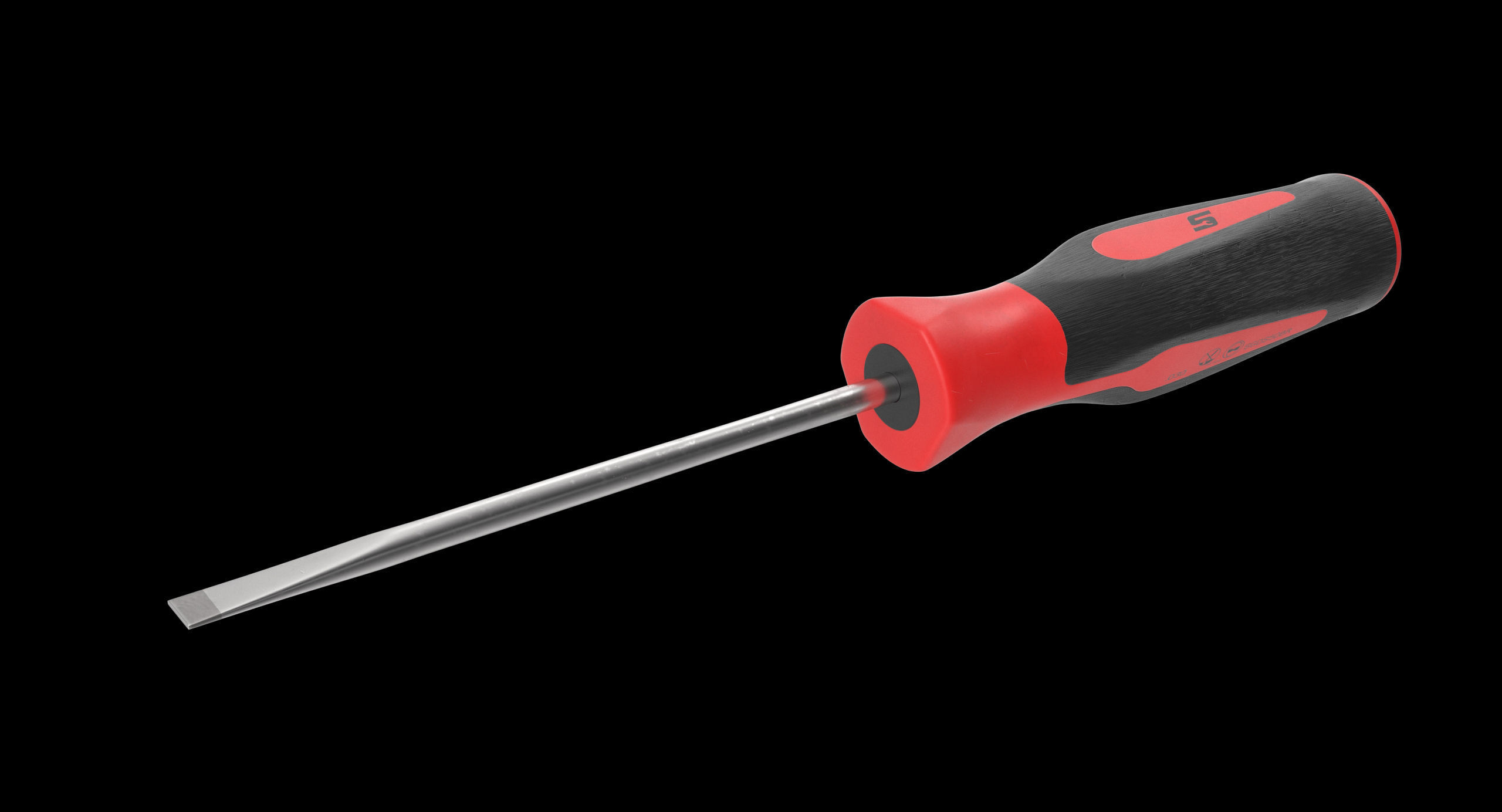 Flat Tip 3 16 Instinct MiniTip SoftGrip Red Screwdriver SGD304BR Low-poly 3D model_1