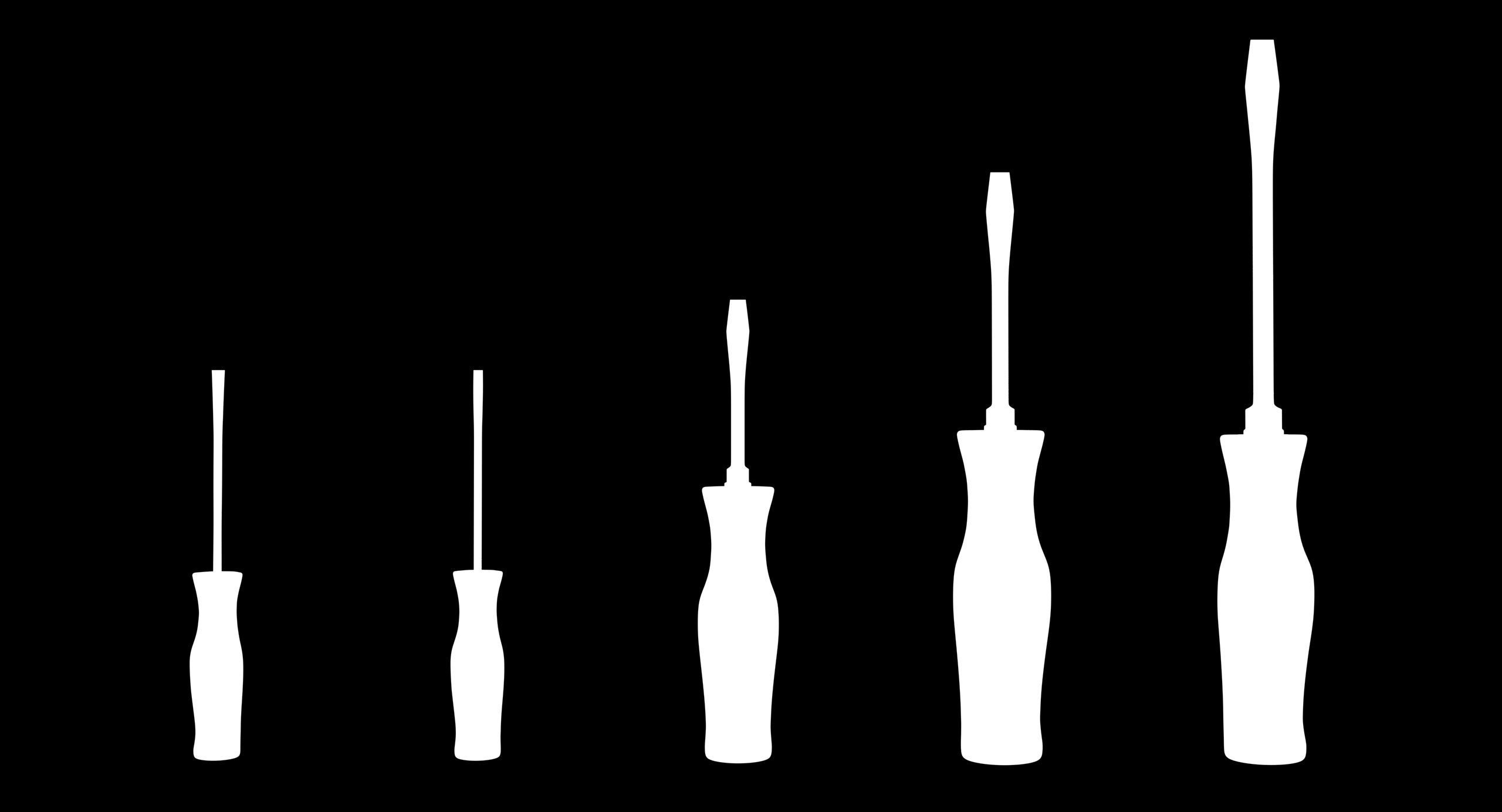 5 pc Flat Tip Instinct Soft Grip Red Screwdriver Set SGDS50BR Low-poly 3D model_2