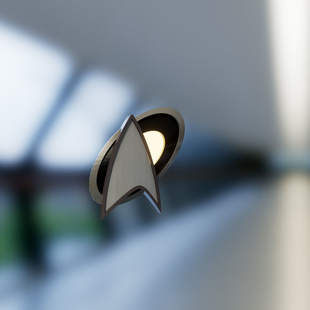 Alternate Star Trek Combadge 3D print model_3