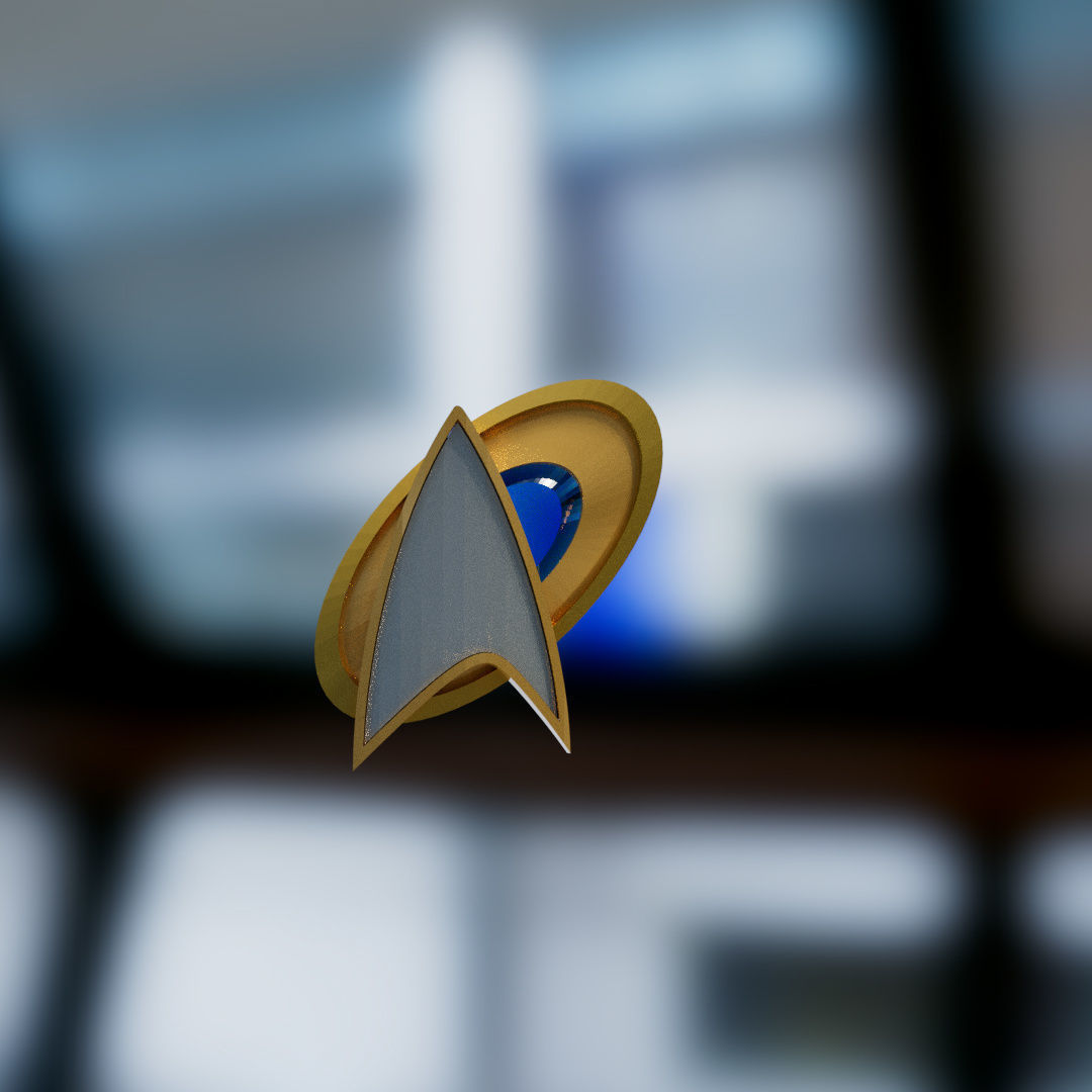 Alternate Star Trek Combadge 3D print model_1