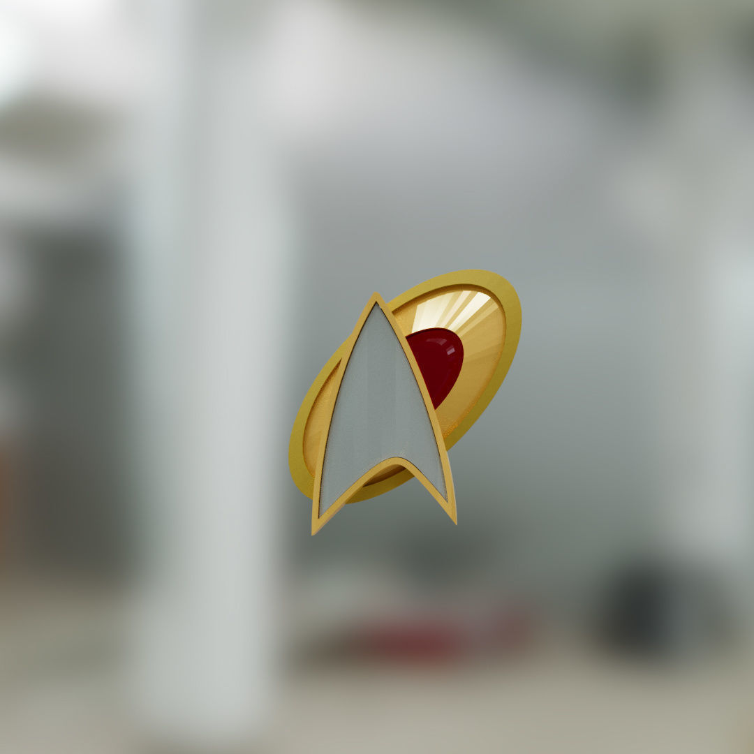 Alternate Star Trek Combadge 3D print model_4
