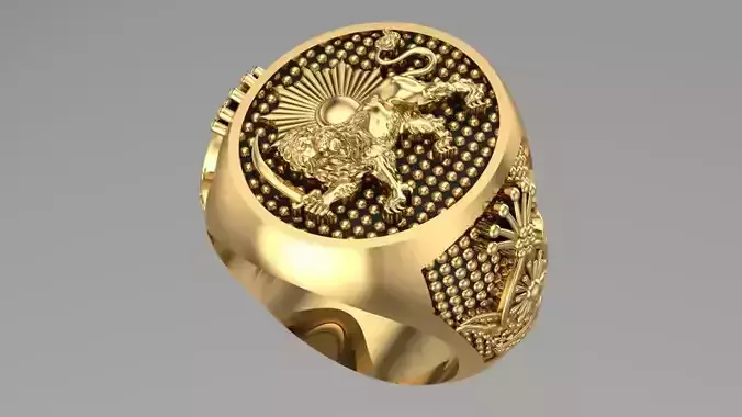 New lion and sun ring