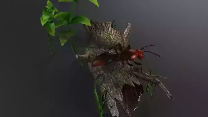 flying ant insect gameready bug wild kritrim