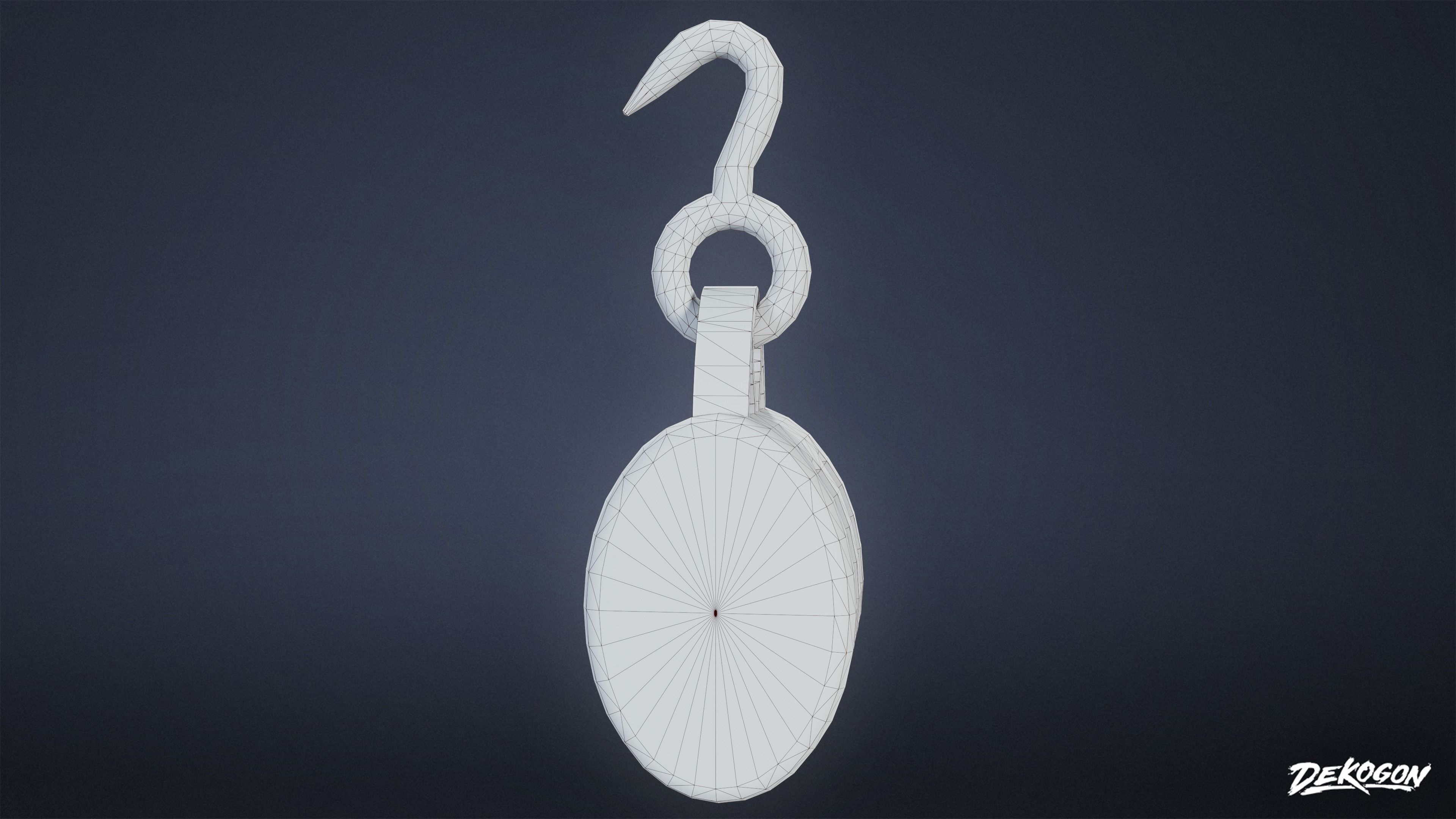 MEDIEVAL - Pulley 01 - LOW POLY Low-poly 3D model_9