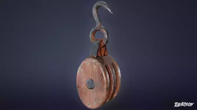 MEDIEVAL - Pulley 01 - LOW POLY