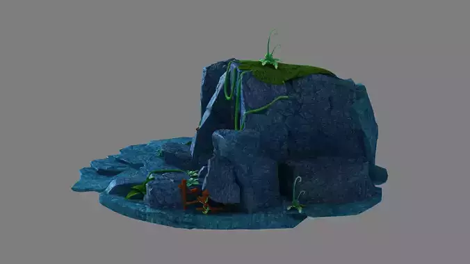 Skeleton Cave scene entrance to the cave rock