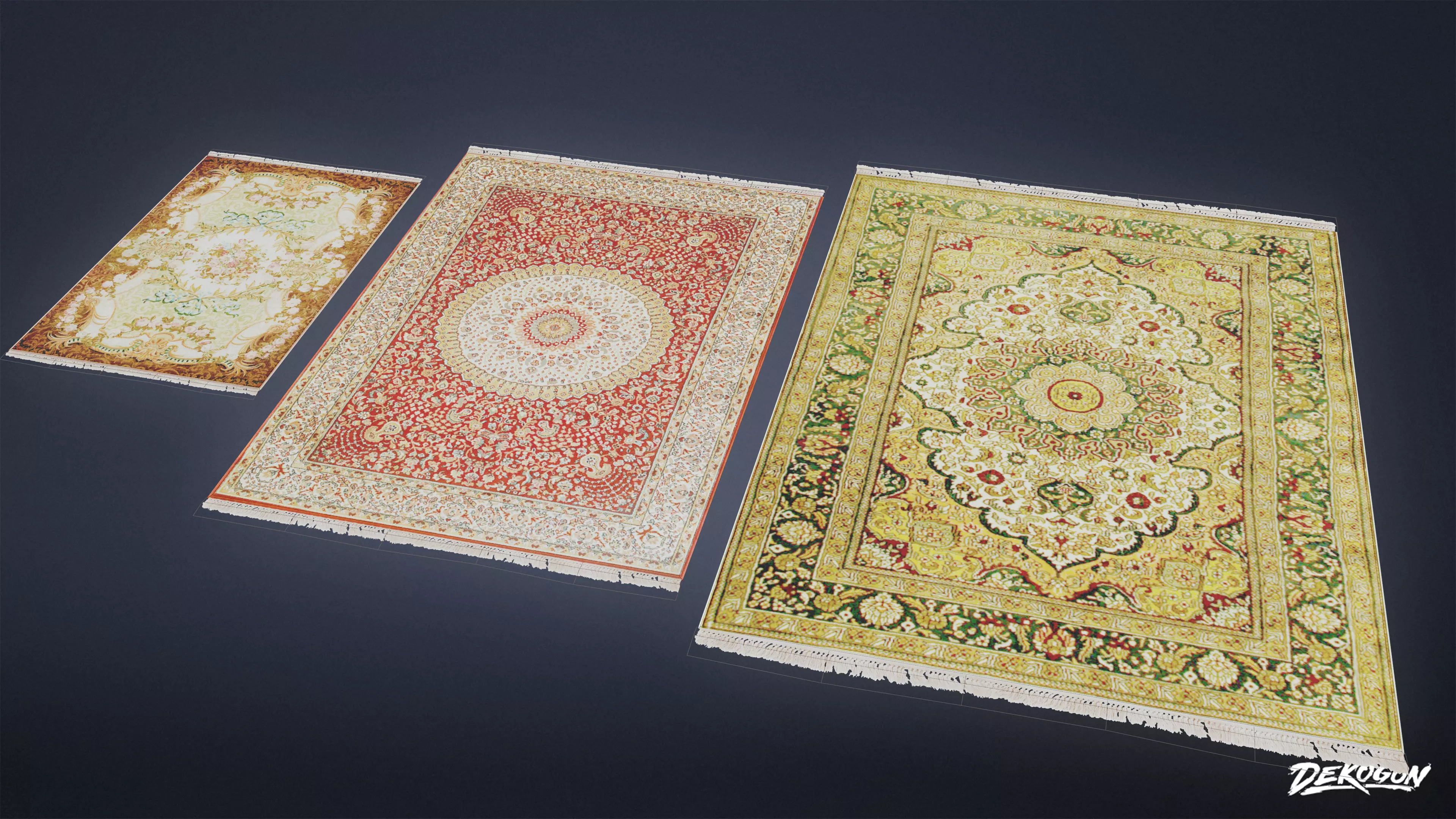 MEDIEVAL - Rug 01 - LOW POLY Low-poly 3D model