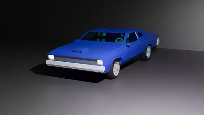 Low Poly American Muscle Car