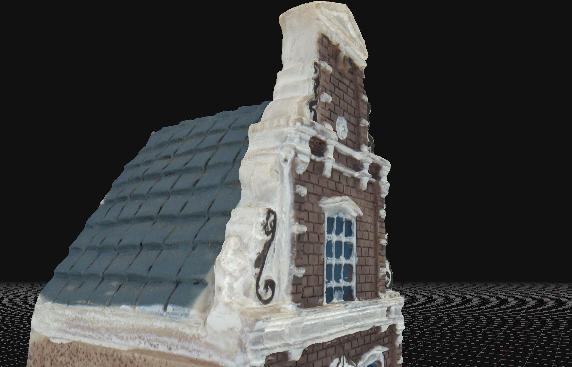 House 10 old hand made stone house based of off Amsterdam 3D model_4