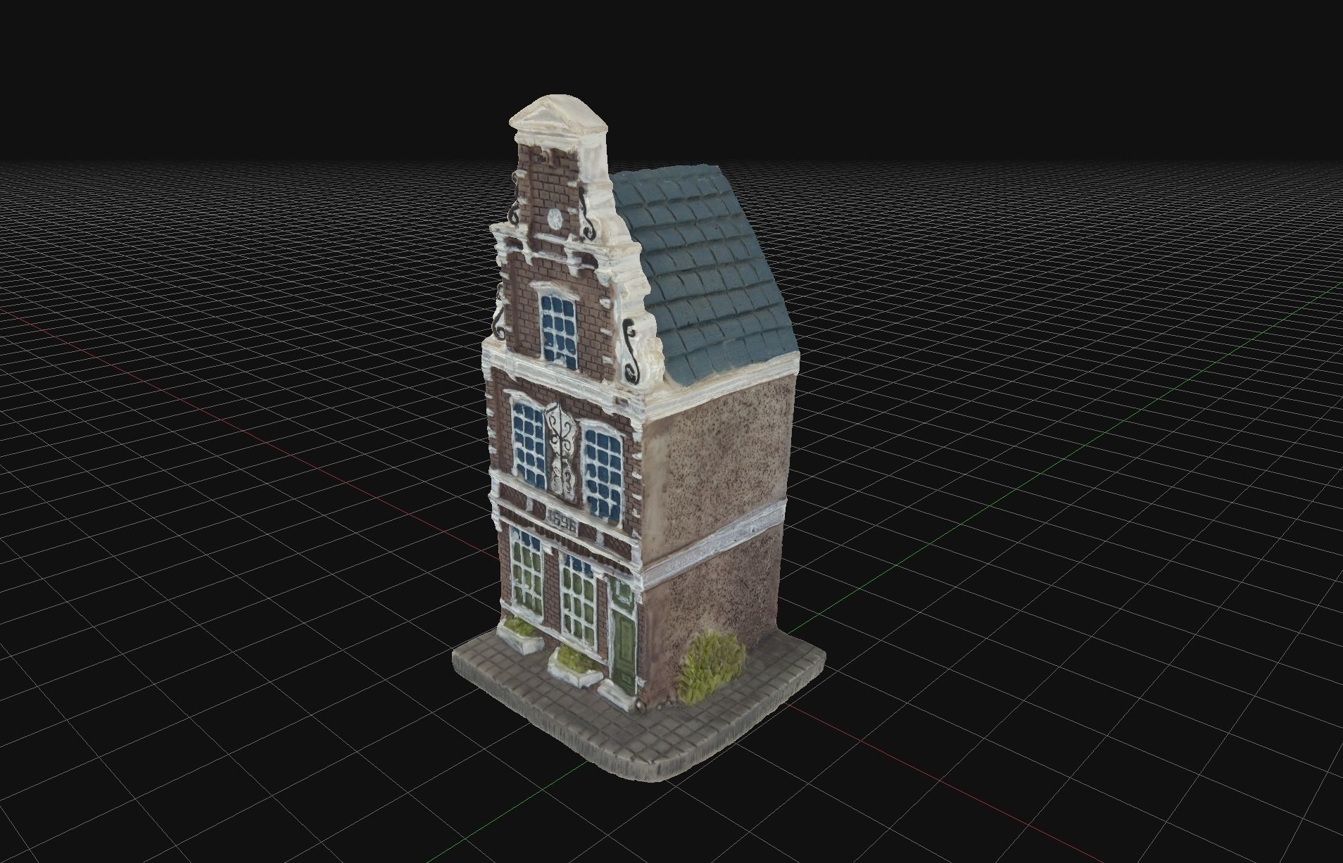 House 10 old hand made stone house based of off Amsterdam 3D model_1
