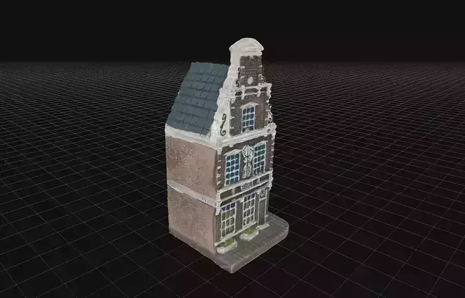 House 10 old hand made stone house based of off Amsterdam 3D model