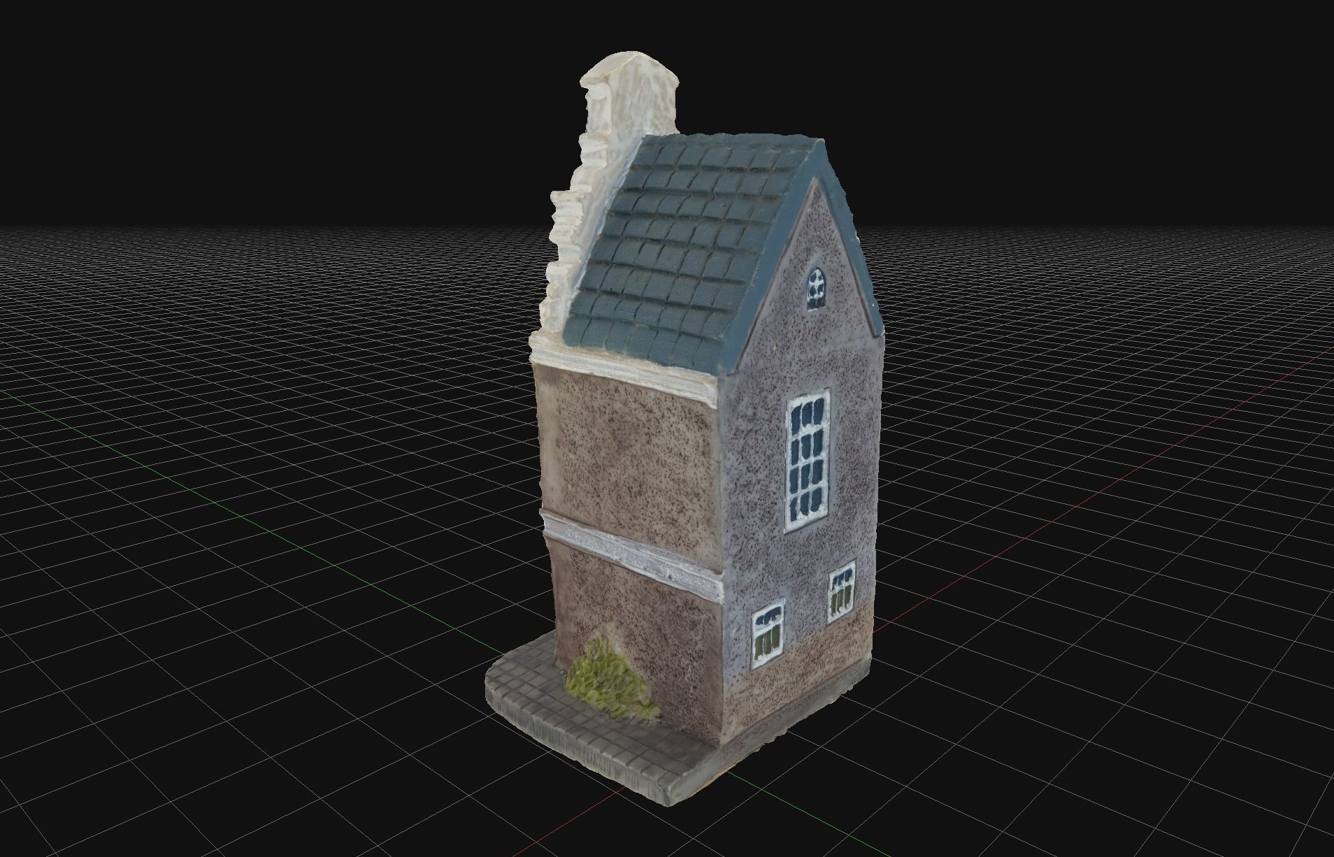 House 10 old hand made stone house based of off Amsterdam 3D model_2