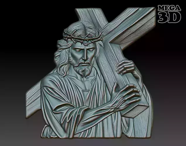 Jesus carrying the cross basrelief 06 240608