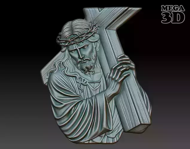 Jesus carrying the cross basrelief 04 240608