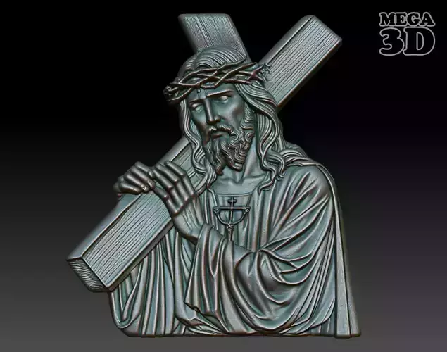 Jesus carrying the cross basrelief 01 240608