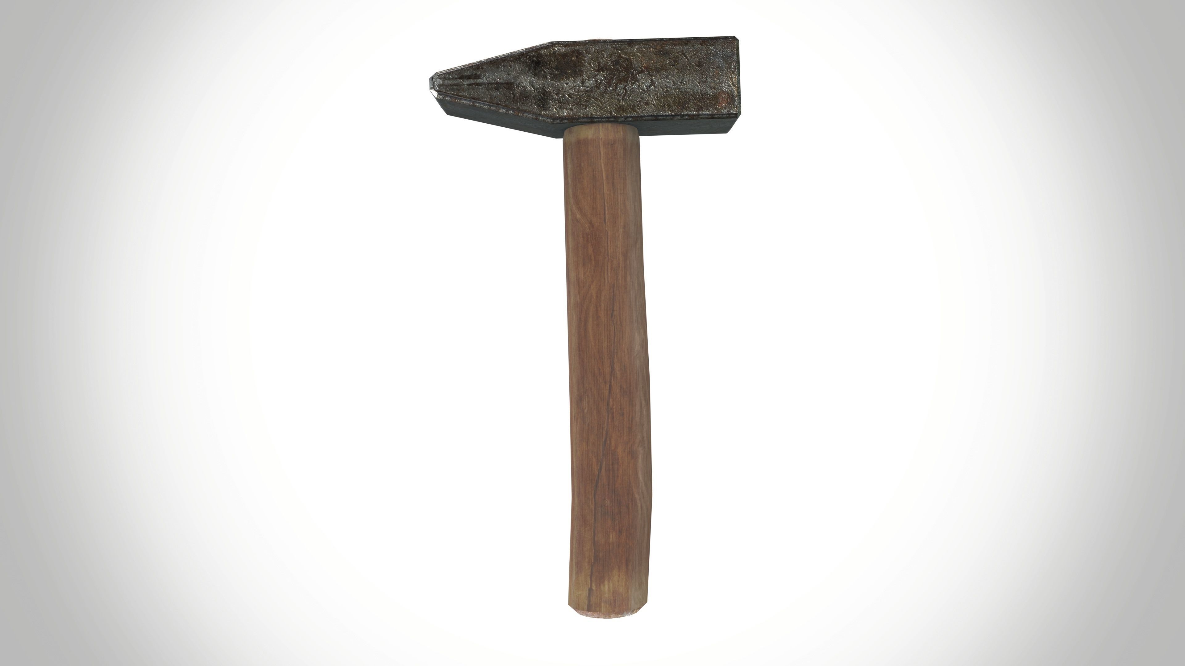 Hammer Low-poly 3D model_3