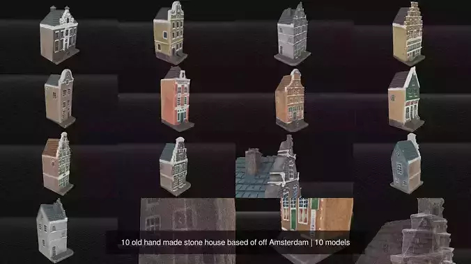 10 old hand made stone house based of off Amsterdam