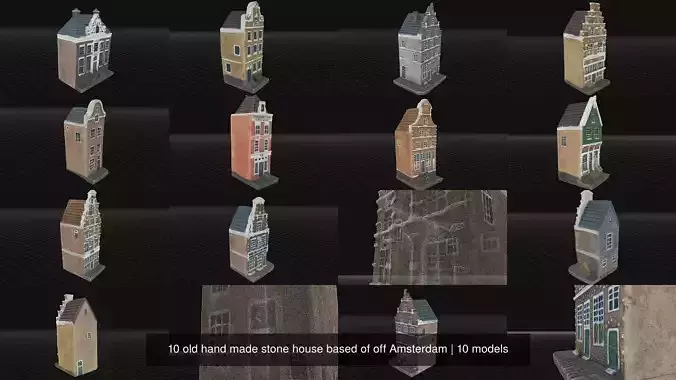 10 old hand made stone house based of off Amsterdam