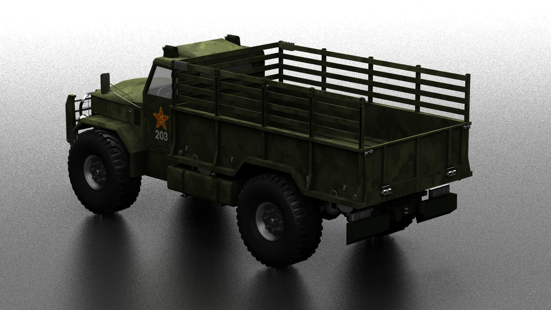 drive two platoon military vehicles cards medical logistics  3D model_2