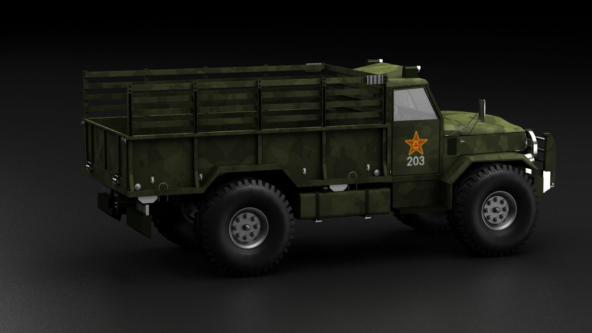 drive two platoon military vehicles cards medical logistics  3D model_5