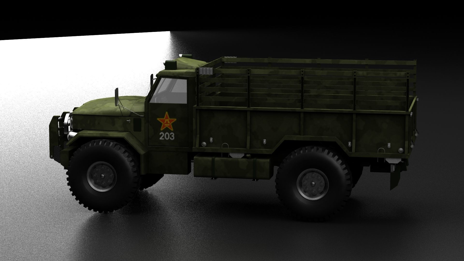 drive two platoon military vehicles cards medical logistics  3D model_1