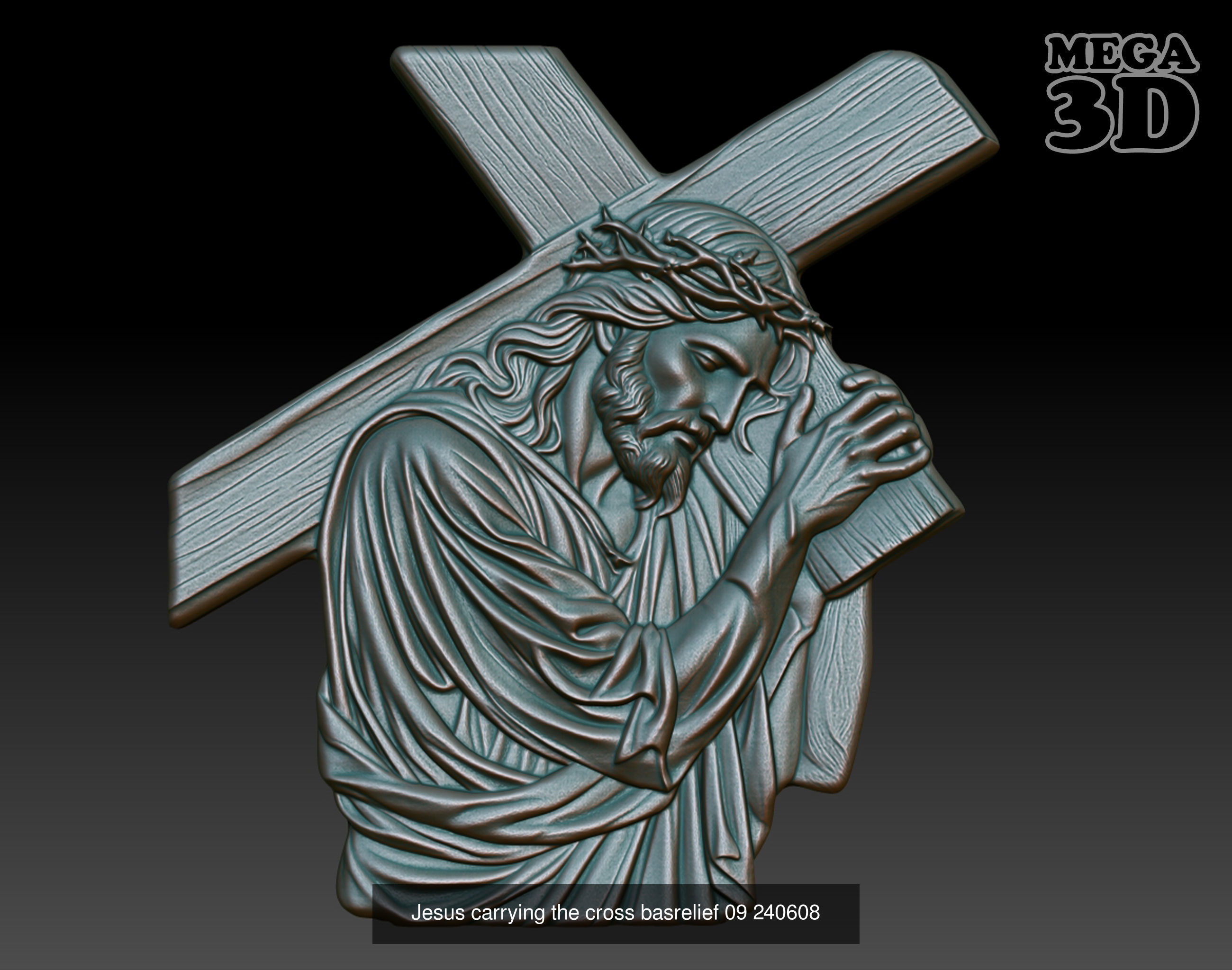 Jesus carrying the cross basrelief Pack 240608 3D Model Collection_1