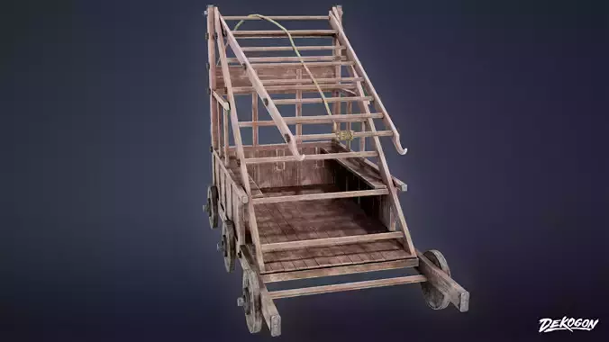 MEDIEVAL - Siege Ladder 01 - LOW POLY
