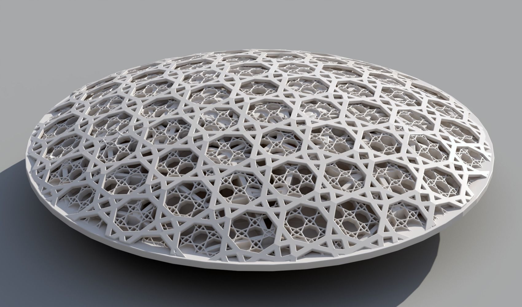 The Louvre abu dhabi museum art  with 2 Different Dome design 3D print model_5