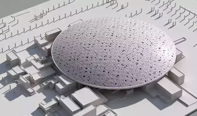The Louvre abu dhabi museum art  with 2 Different Dome design 3D print model