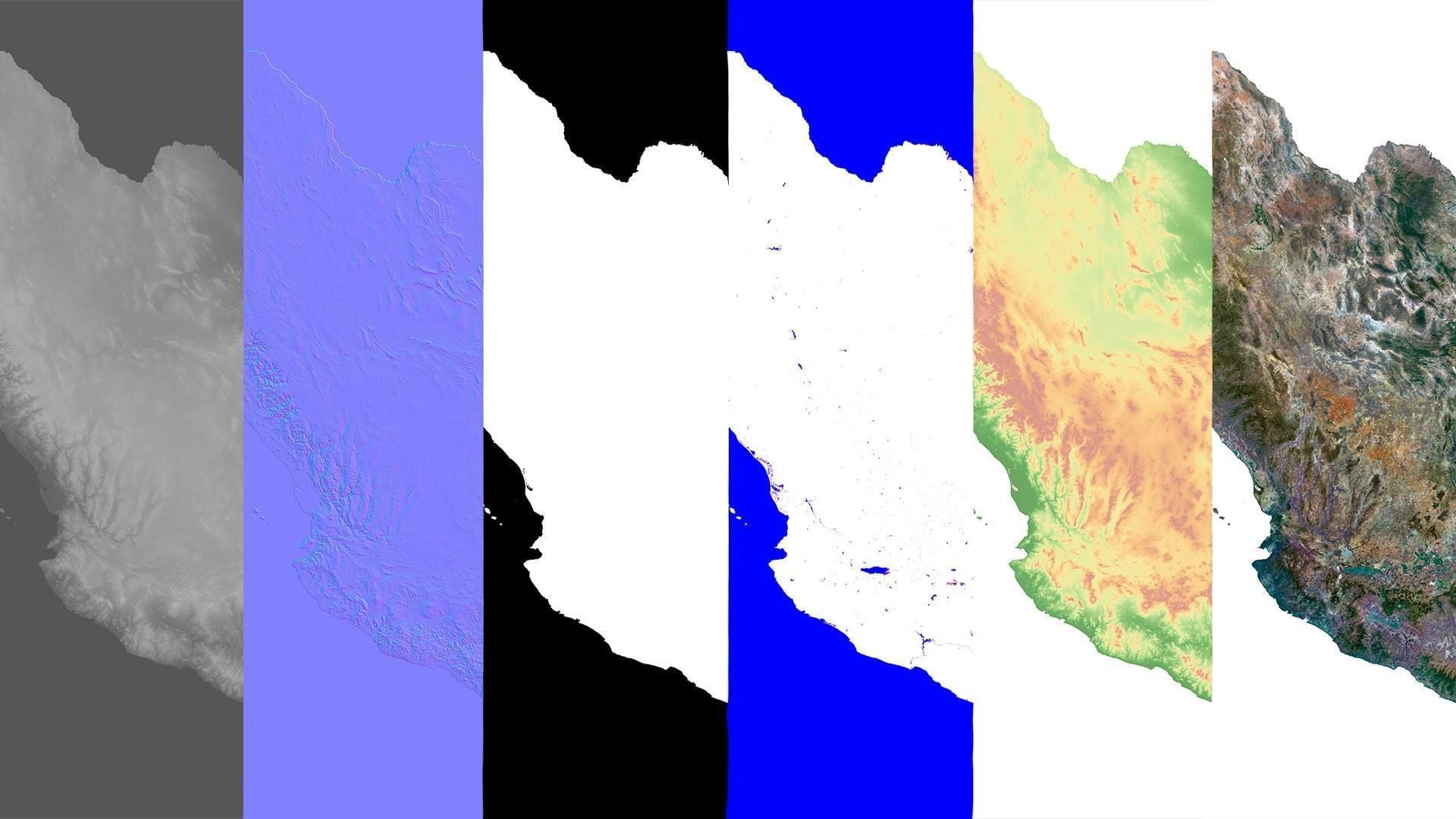 Mexico Terrain 3D Map 3D model_12