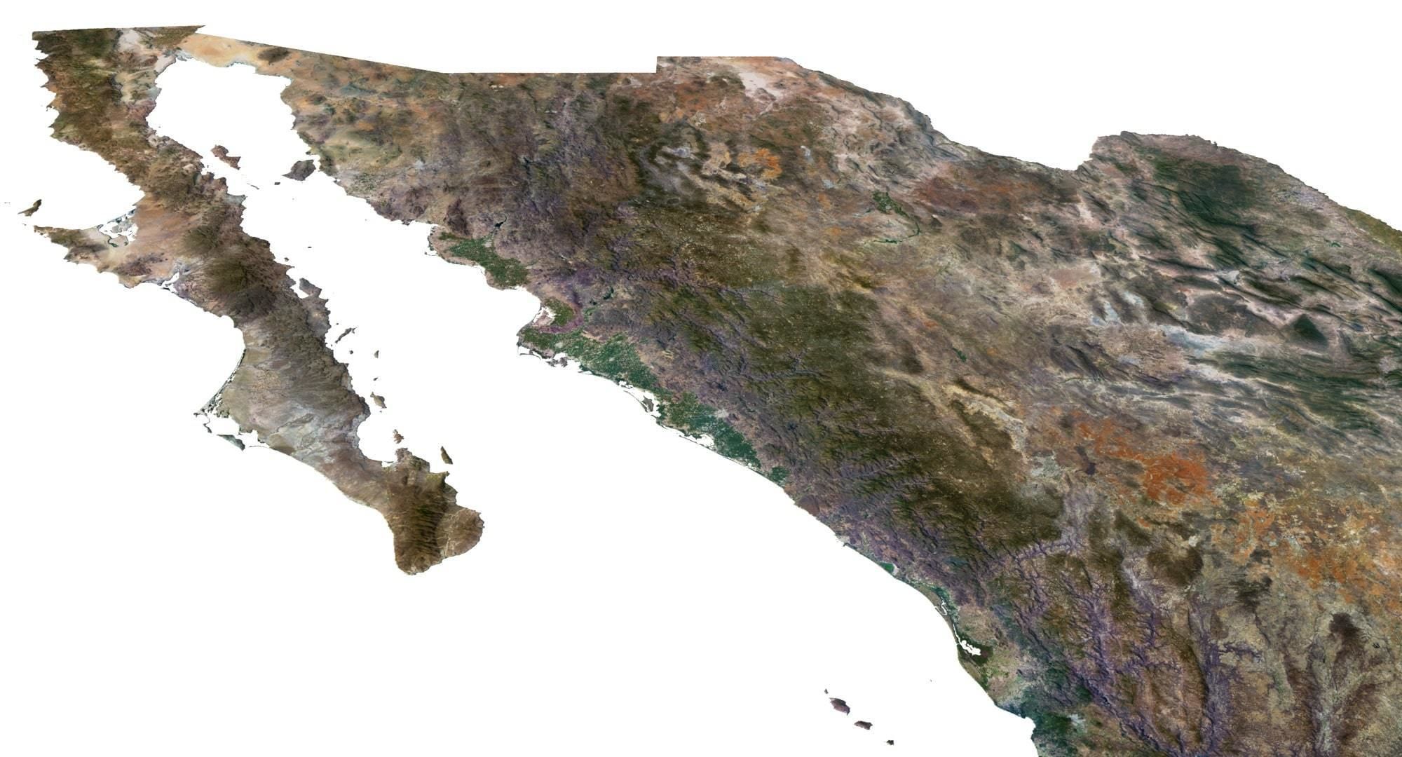 Mexico Terrain 3D Map 3D model_8