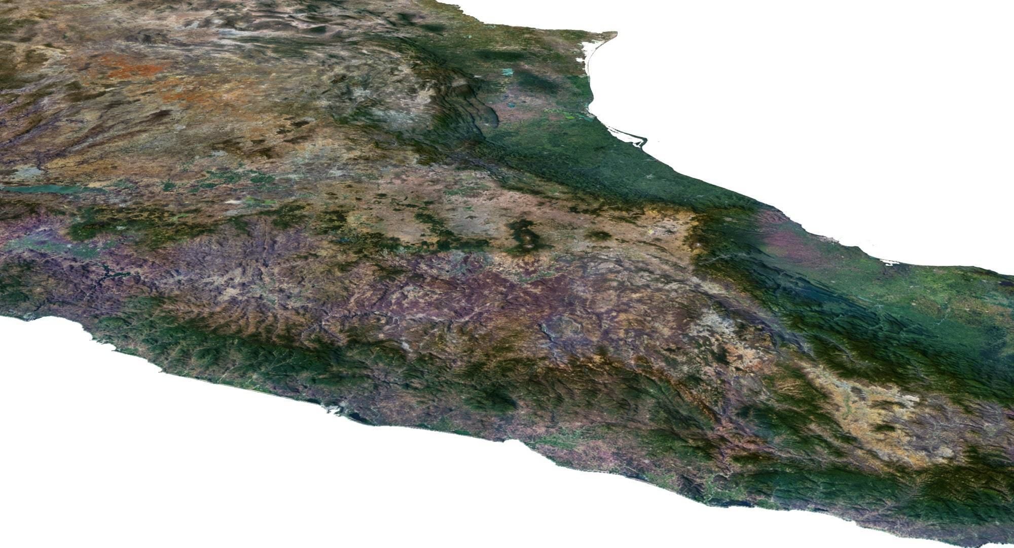 Mexico Terrain 3D Map 3D model_9