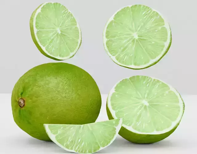 Lime Low-Poly Game-Ready Model 