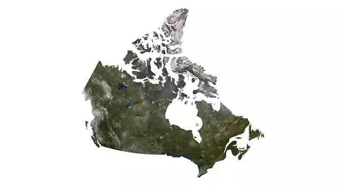Canada Terrain 3D Map