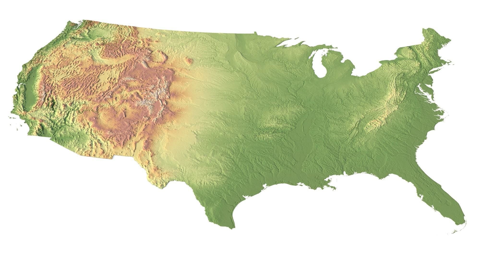 United States Terrain 3D Map 3D model_13