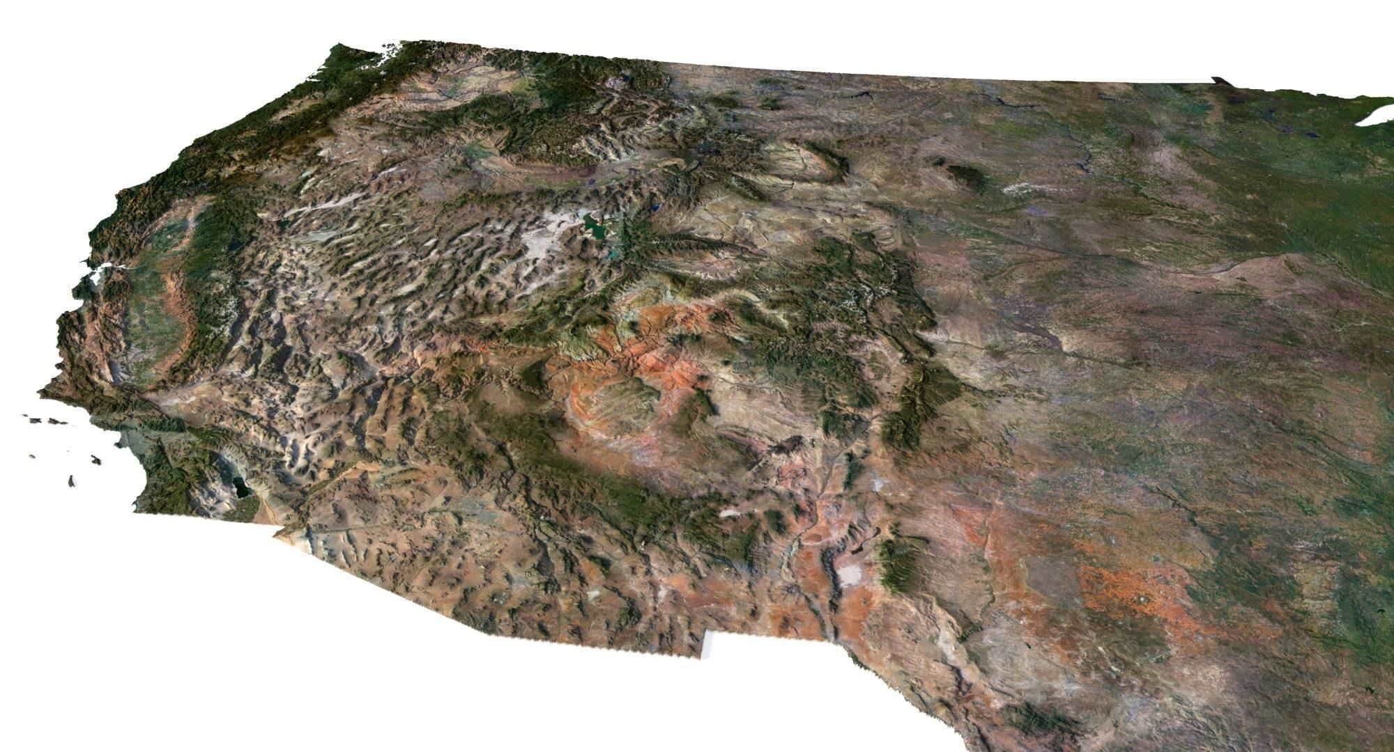 United States Terrain 3D Map 3D model_14