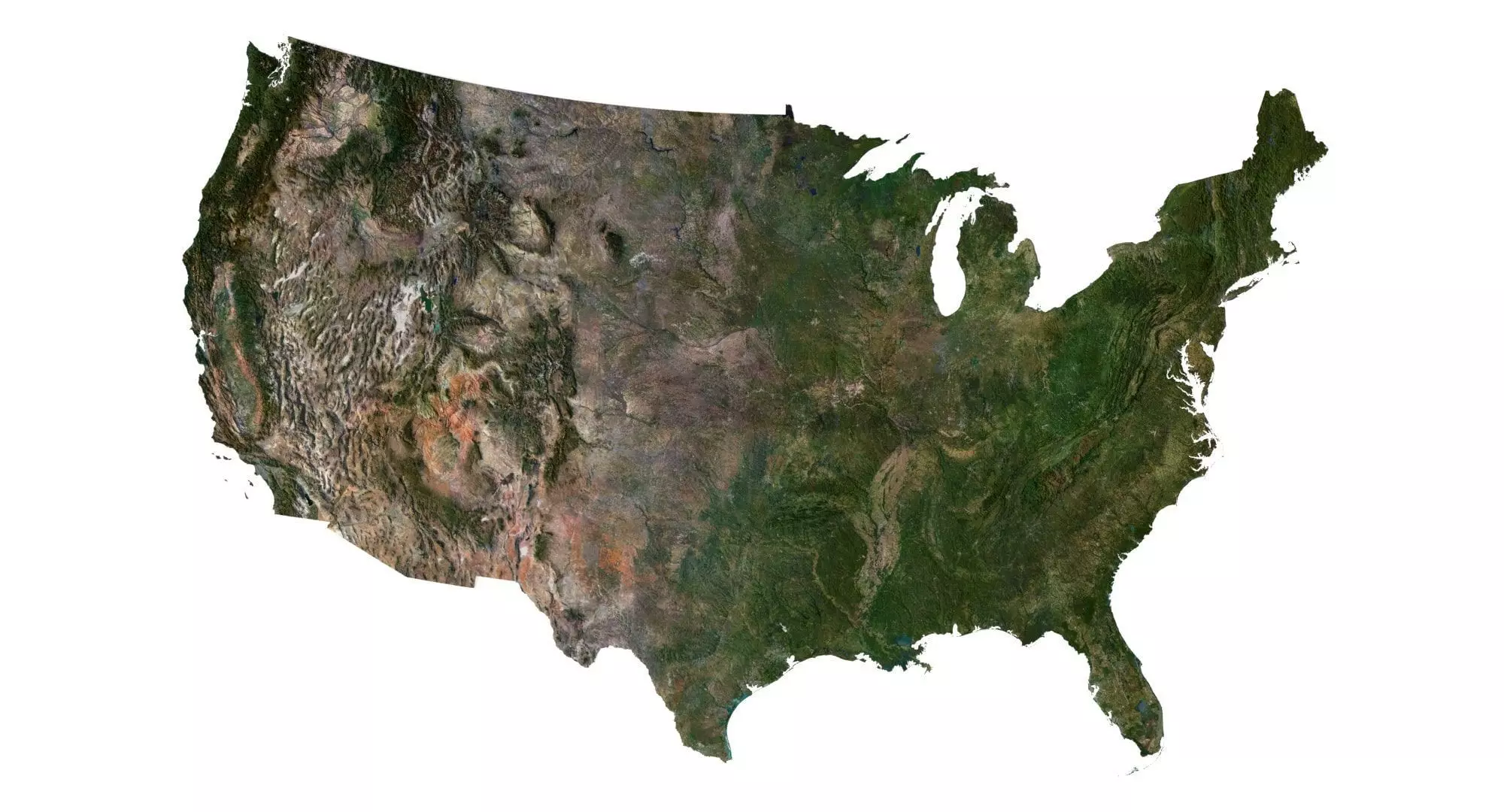 United States Terrain 3D Map 3D model_0