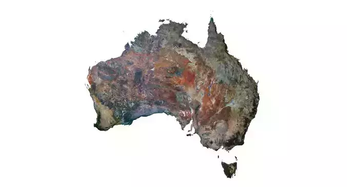 Australia Terrain 3D Map