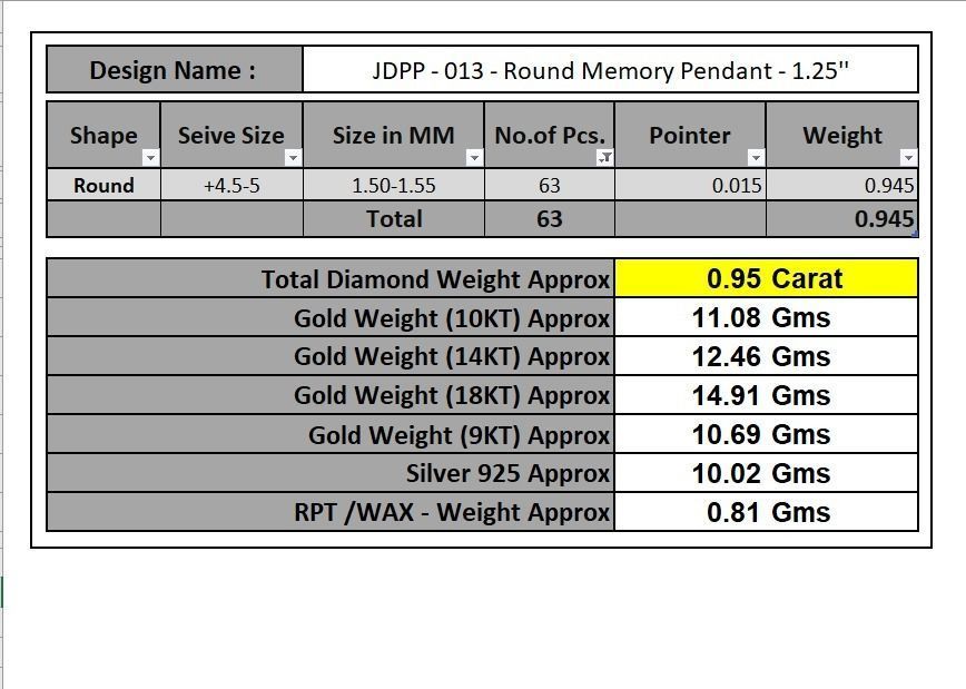 Custom Picture Pendant with Diamond - Memory Frame Pendant  3D print model_20