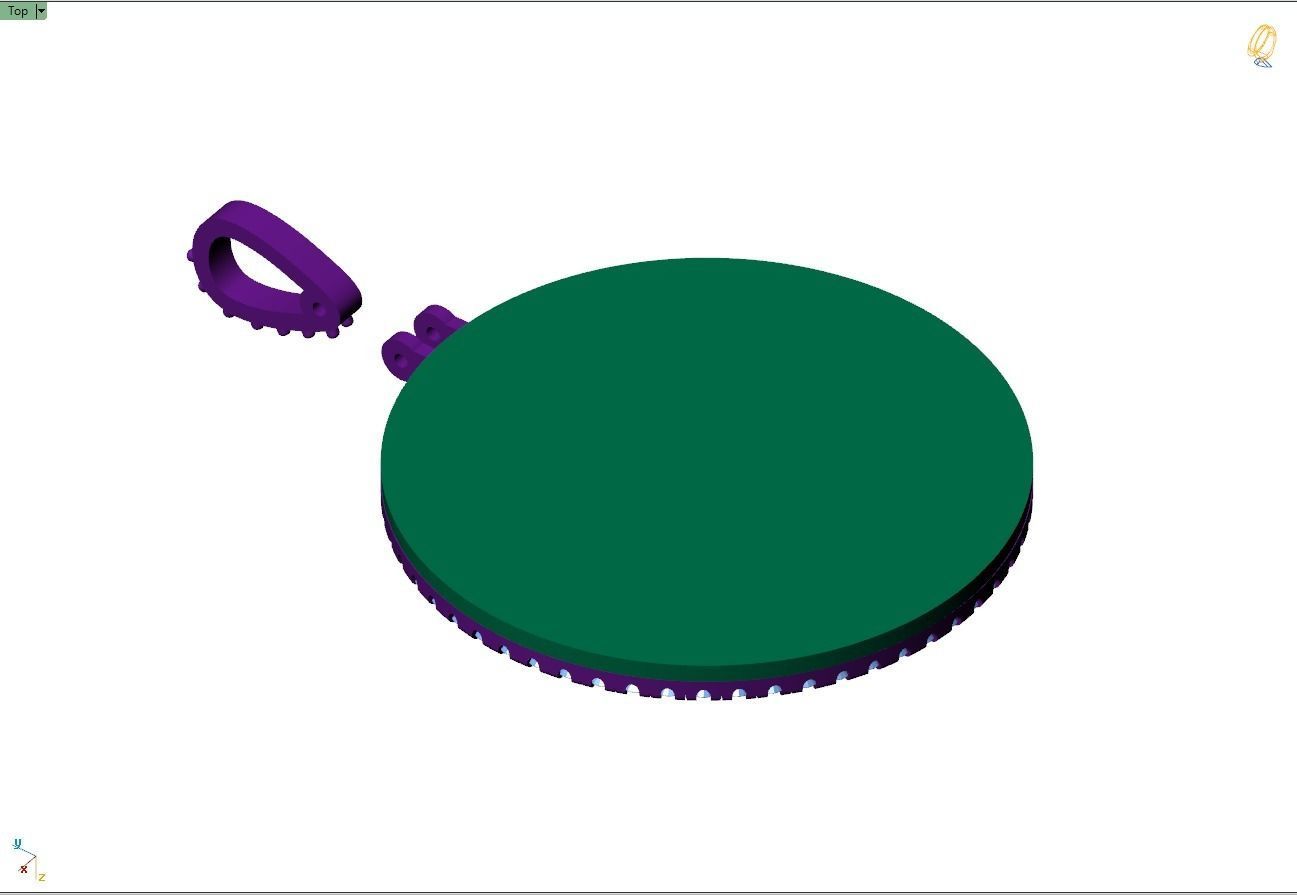 Custom Picture Pendant with Diamond - Memory Frame Pendant  3D print model_12